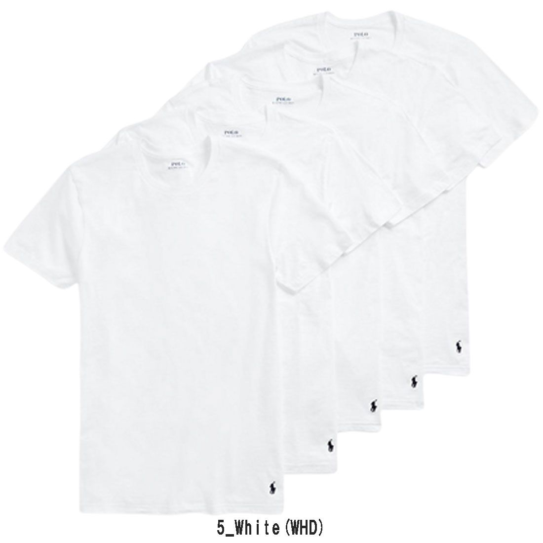 ◆送料・関税無料◆POLO RL クルーネック 5枚入りパックTシャツ POLO RALPH LAUREN(ポロ ラルフローレン)クルーネック Tシャツ 5