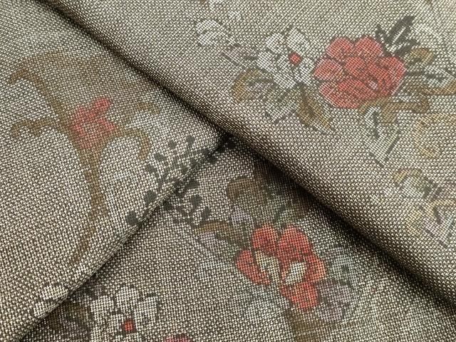 平和屋着物○上質な紬 亀甲柄 正絹 逸品 DAAV8529tw （平和屋着物  