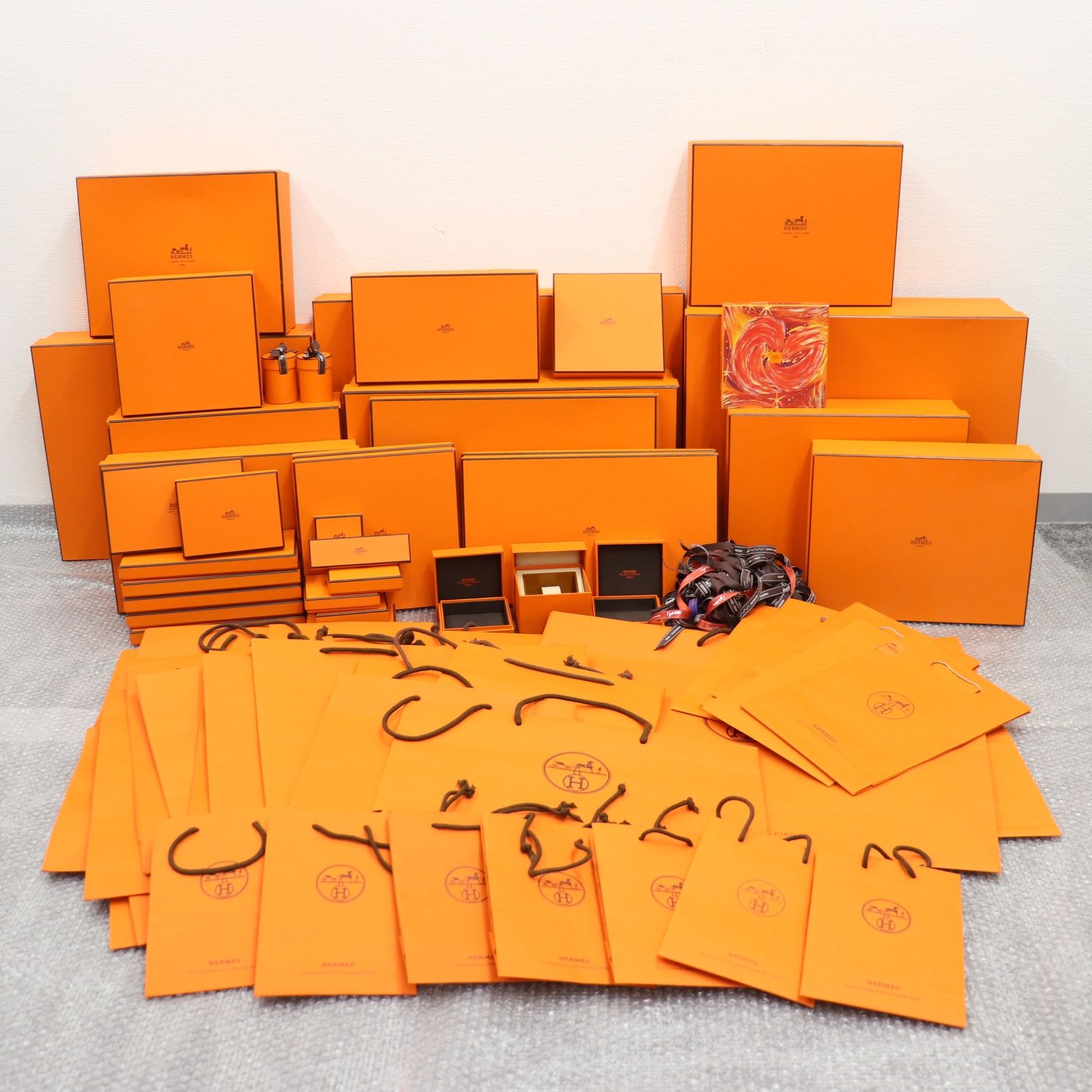 エルメス HERMES 空き箱 1709bis オレンジ ボックス 化粧箱 バッグ 空