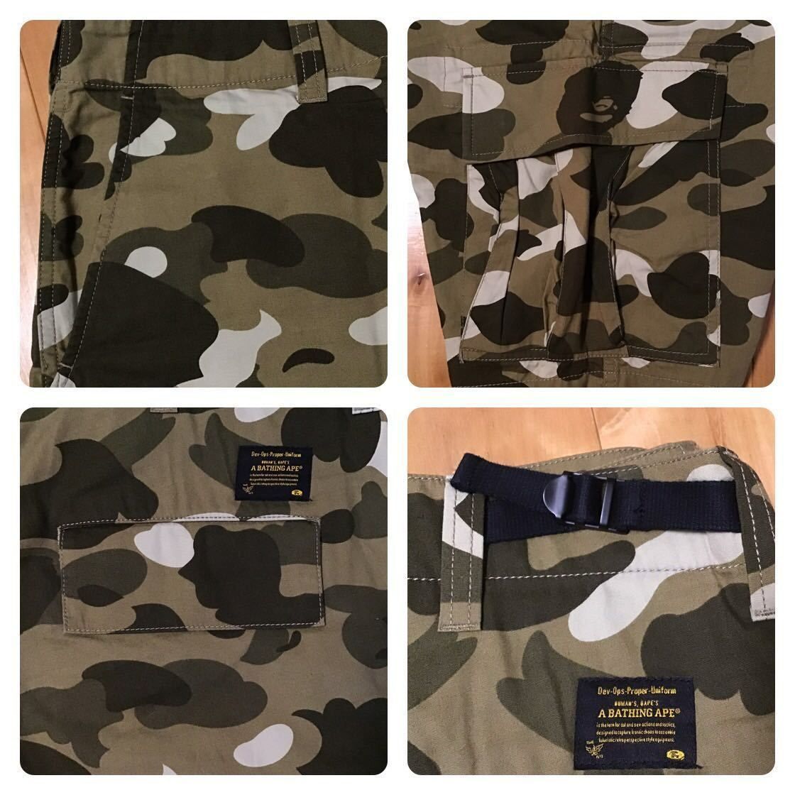 Beige camo カーゴ ハーフパンツ Mサイズ a bathing ape BAPE shorts 