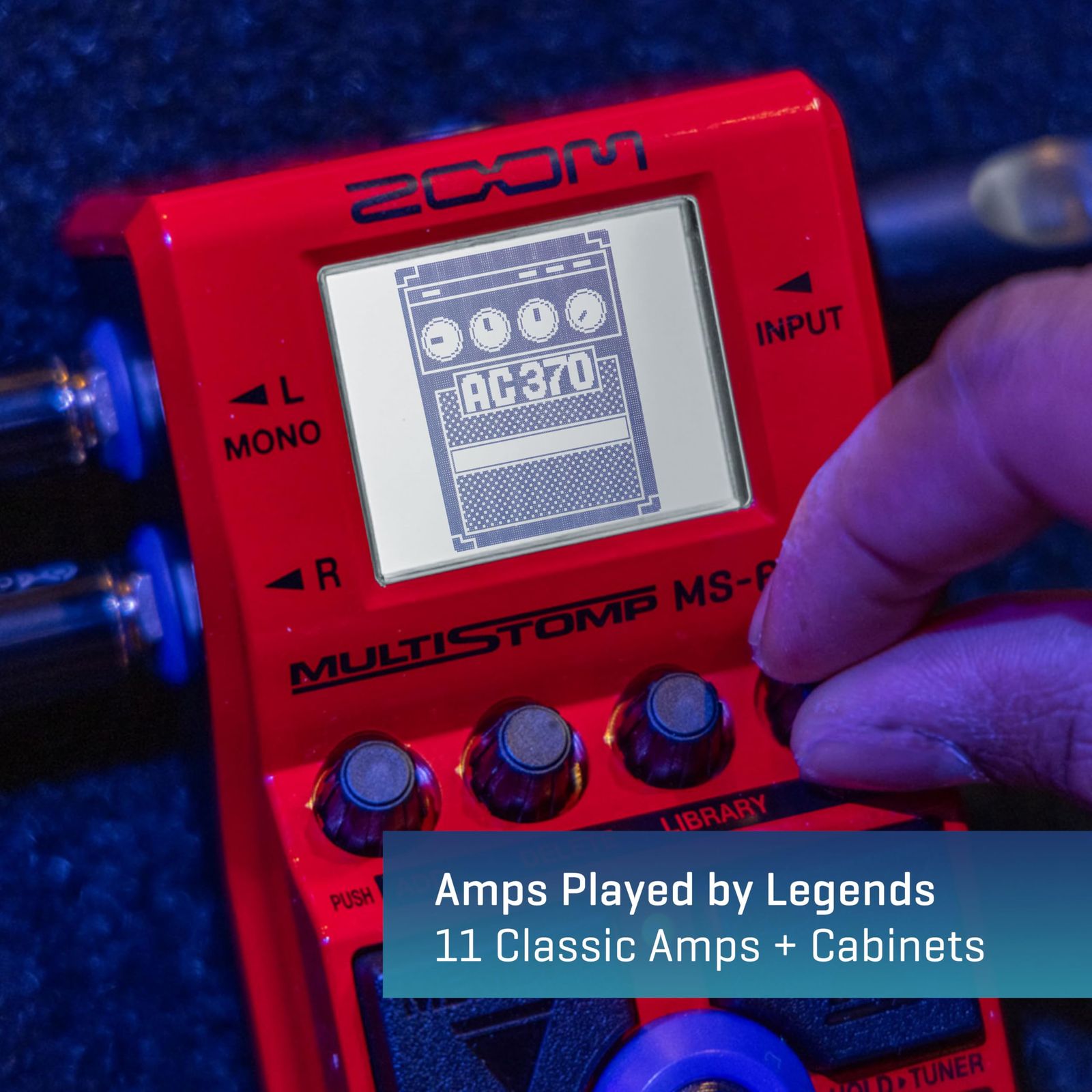 ベース用97種類のエフェクトアンプモデル搭載