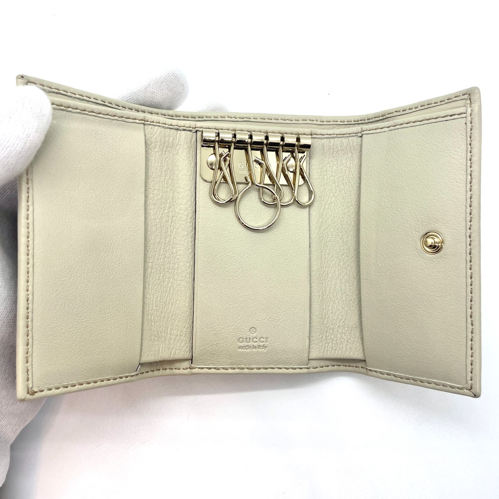 GUCCI　グッチ　折り財布　シェリーライン　極美品‼️ 極美品】 GUCCI グッチ GG キャンバス 折り財布 財布 シェリー