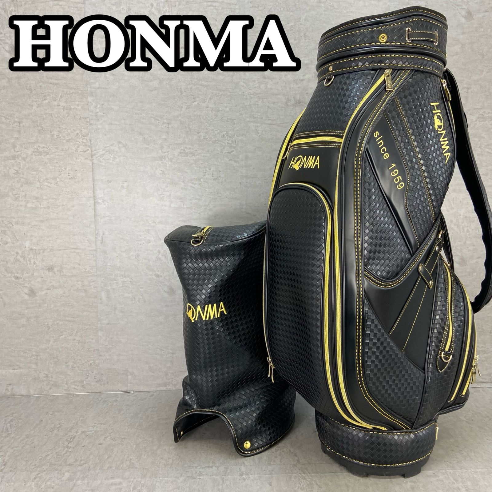 ホンマ　ゴルフ　キャディバッグ　カート式　約9.5型　4.9㎏　PUレザー HONMA ホンマ ゴルフ キャディバッグ カート式 約9.5型 約24