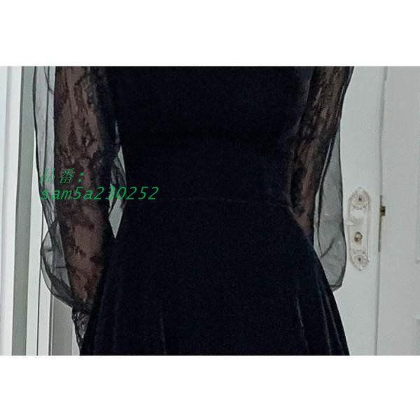 おしゃれロング ドレス パーティードレス 個性的 黒 袖あり お呼ばれ 二次会 長袖 結婚式 かっこいい フォーマル 演奏会 レース おしゃれ 発表会 大人 am5a230252 WWW_KANDAIZUMI_COM