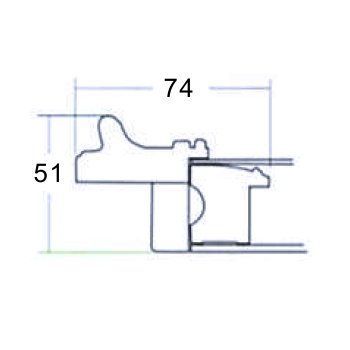 大額 油彩用額縁 8111 アクリル仕様 壁用フック付 (F8, ゴールド