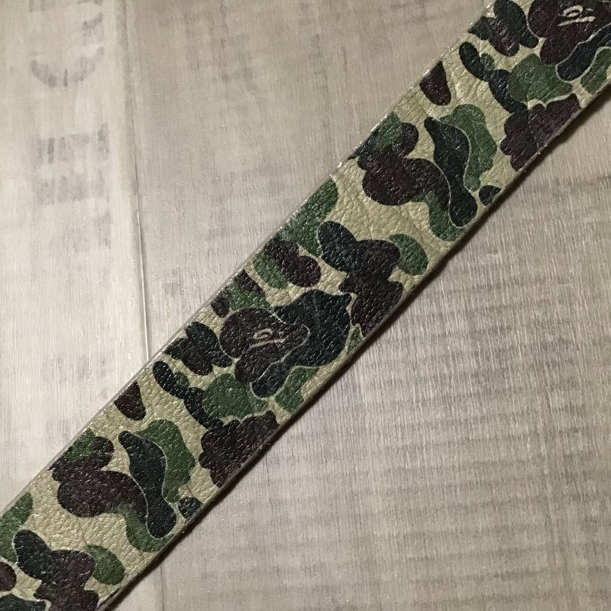 APE迷彩ベルト BAPE camo レザー ベルト 1st camo yellow XLサイズ a bathing