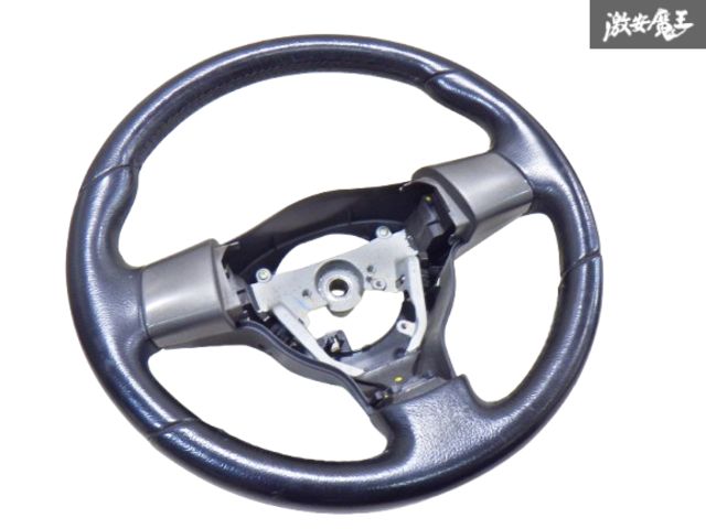 【ストア出品】MOMO モモ ダイハツ 純正 タント L375S 2004年 黒レザー ステアリング ハンドル GS120-02750 即納 棚3-1