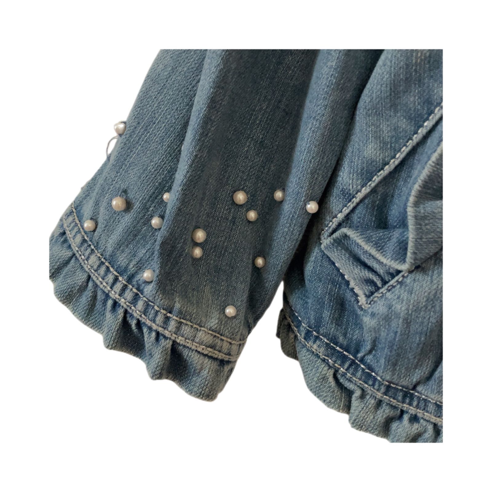 z1401 TO BE CHIC トゥービーシック パール付きデニムジャケット