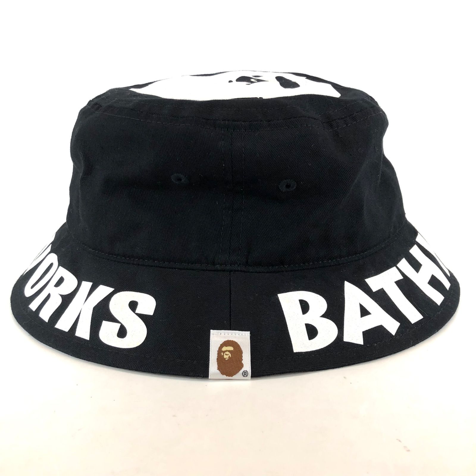 A BATHING APE ロゴプリント コットン バケットハット BAPE HAT