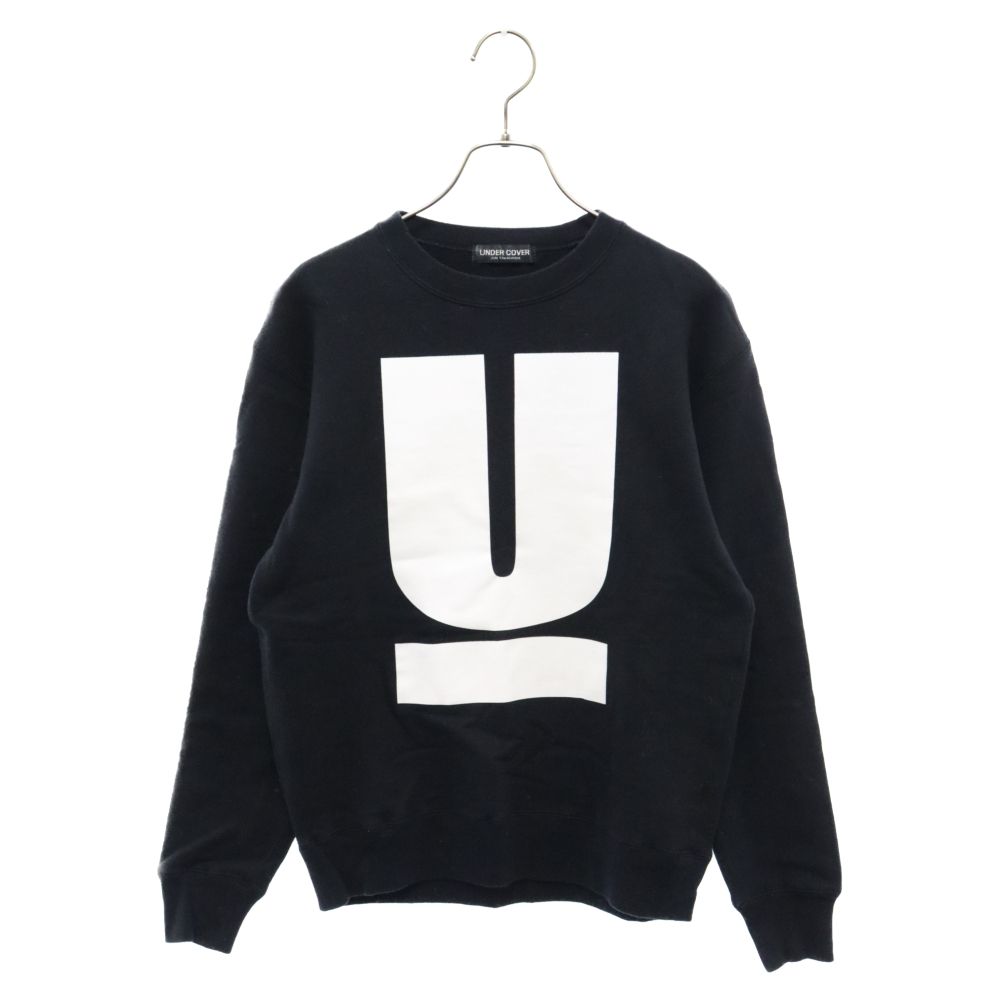 UNDERCOVER (アンダーカバー) BASIC SWEAT U Uロゴ クルーネック スウェットトレーナー UCA1891-01 ブラック