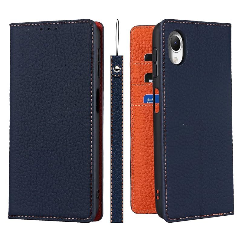 Ｈａｖａｙａ Galaxy A23 5G ケース ギャラクシーa23 5g ケース sc56c ケース 本革 au スマホケース SCG18 SC-56C ストラップ 手帳型 docomo 牛革 レザー ドコモ samsung サムスン 耐衝撃 カード収納-ブ