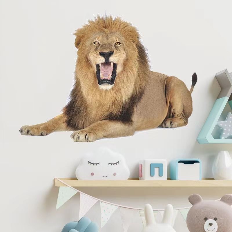 （NO.416）DIY剥がせる飾り壁紙ウォールステッカー綺麗な仕上り ライオン