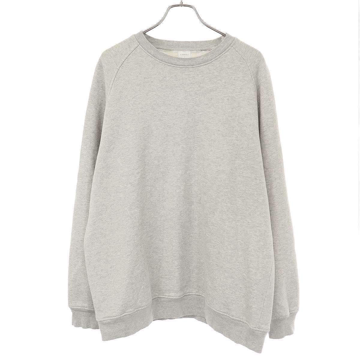 値下げ　COMOLI コモリ　スウェット　グレー COMOLI コモリ 22AW コットン吊裏毛クルーネックスウェット