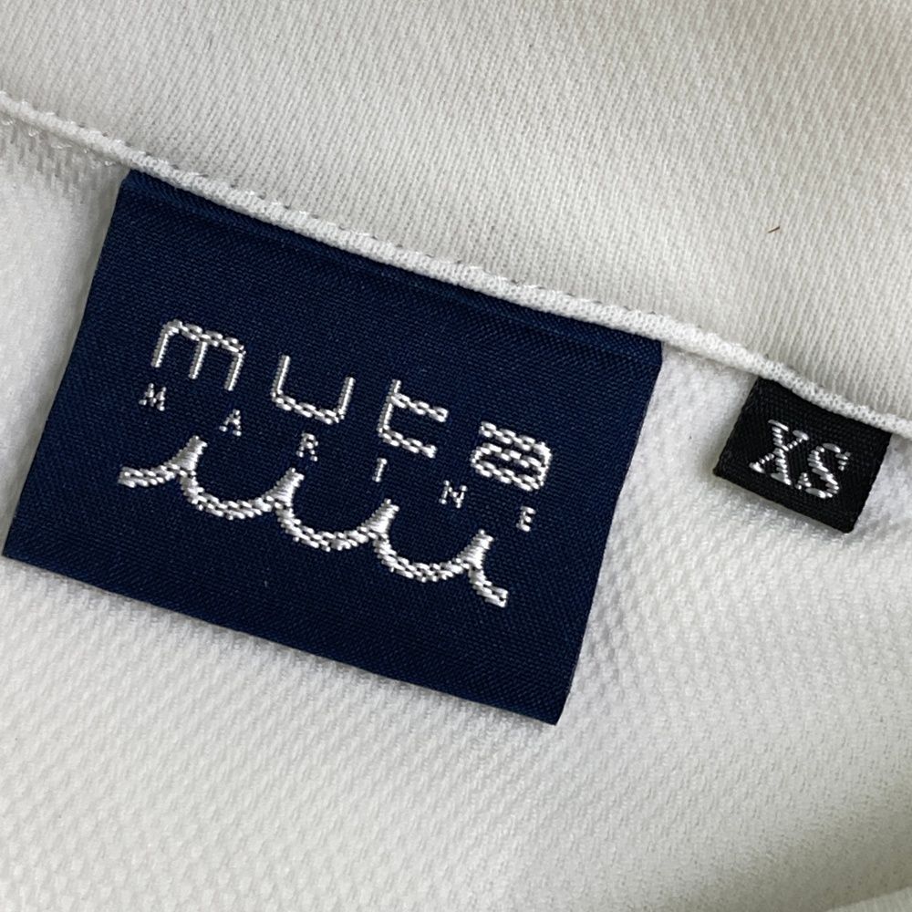 サイズ：XS MUTA MARINE ムータマリン  半袖ポロシャツ ボタンダウン  ホワイト系 [240101483897] ゴルフウェア メンズ ストスト ムータマリン 半袖ポロシャツ 白×ネイビー ボタンダウン メンズ
