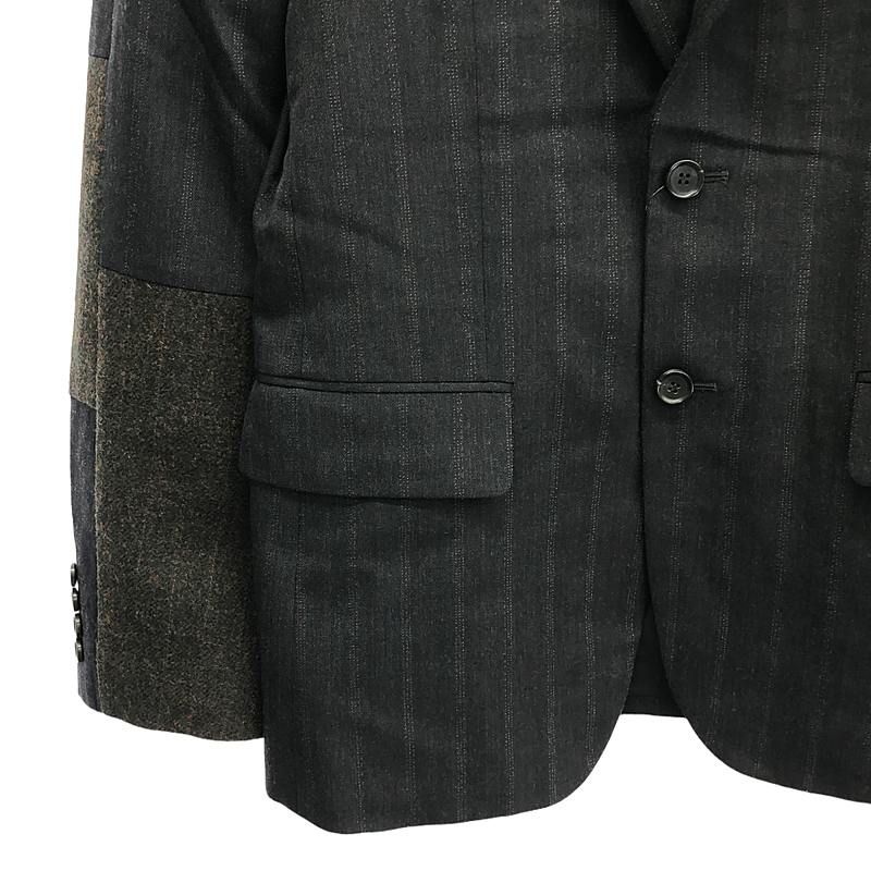 コムデギャルソンオムドゥ テーラードジャケット AD2024 パッチワーク 2B コムデギャルソンオムドゥ テーラードジャケット AD2024 パッチワーク