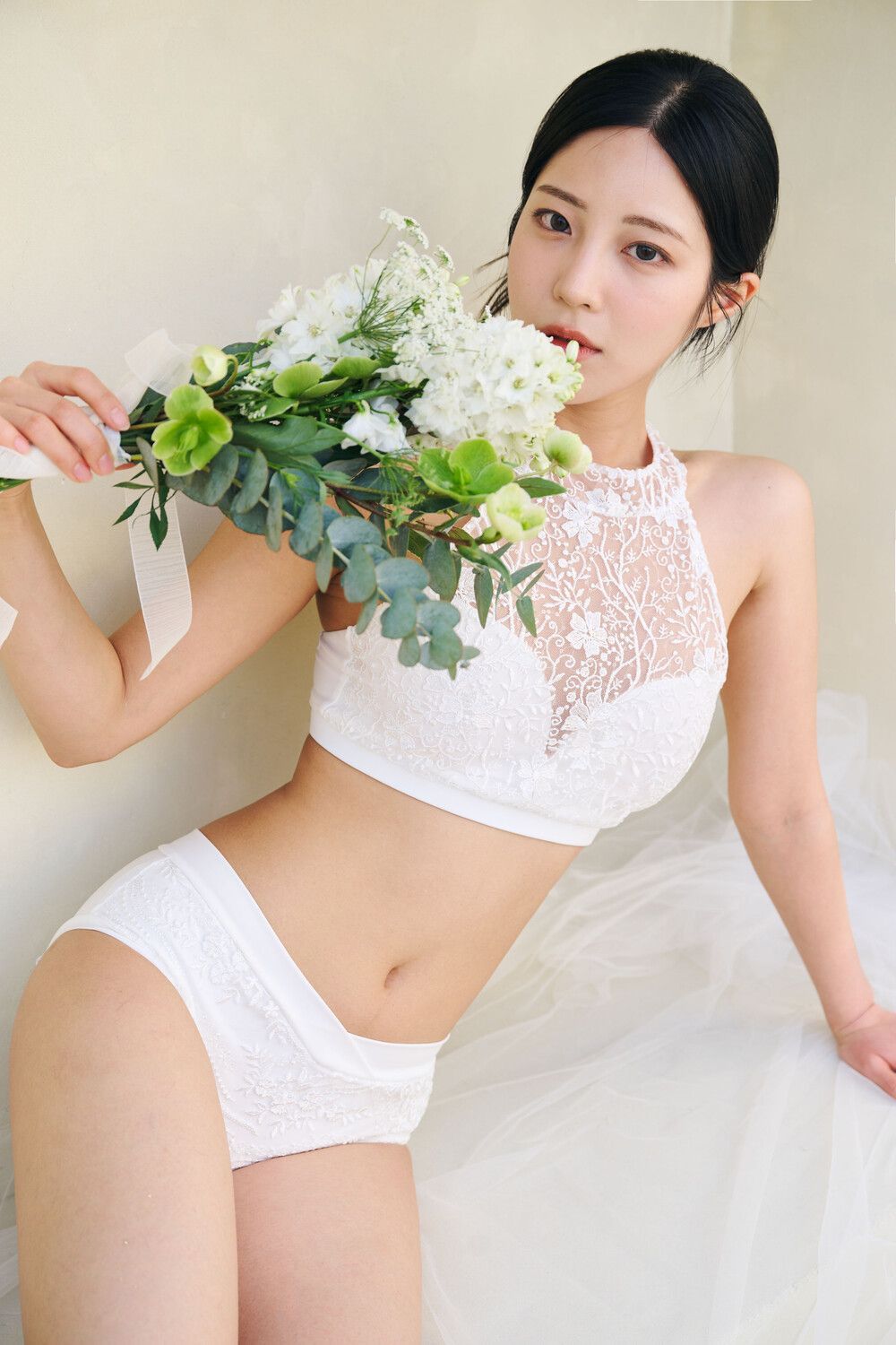 5月21日まで Bridal Set ブライダルセット ｜FORALL polewear フォーオール Creamy White クリーミーホワイト ポールダンスウェア エアリアル レッスン着 韓国 水着
