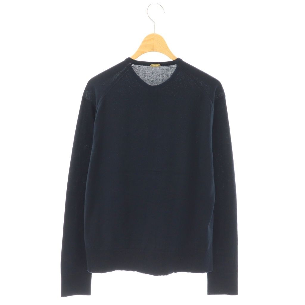 ミューズ ドゥーズィエム クラス MUSE de Deuxieme Classe 25SS FF30 GIZA カーディガン クルーネック 黒 ブラック |AT OS