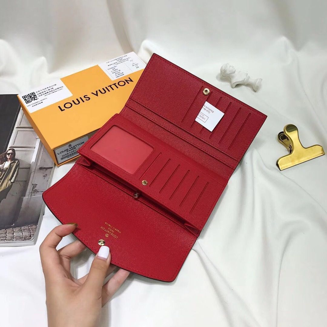 【送料無料】LOUIS VUITTON　ルイヴィン　RED　赤　レザー　長財布 レッド（赤）系 Louis Vuitton(ルイヴィトン) 財布・小物
