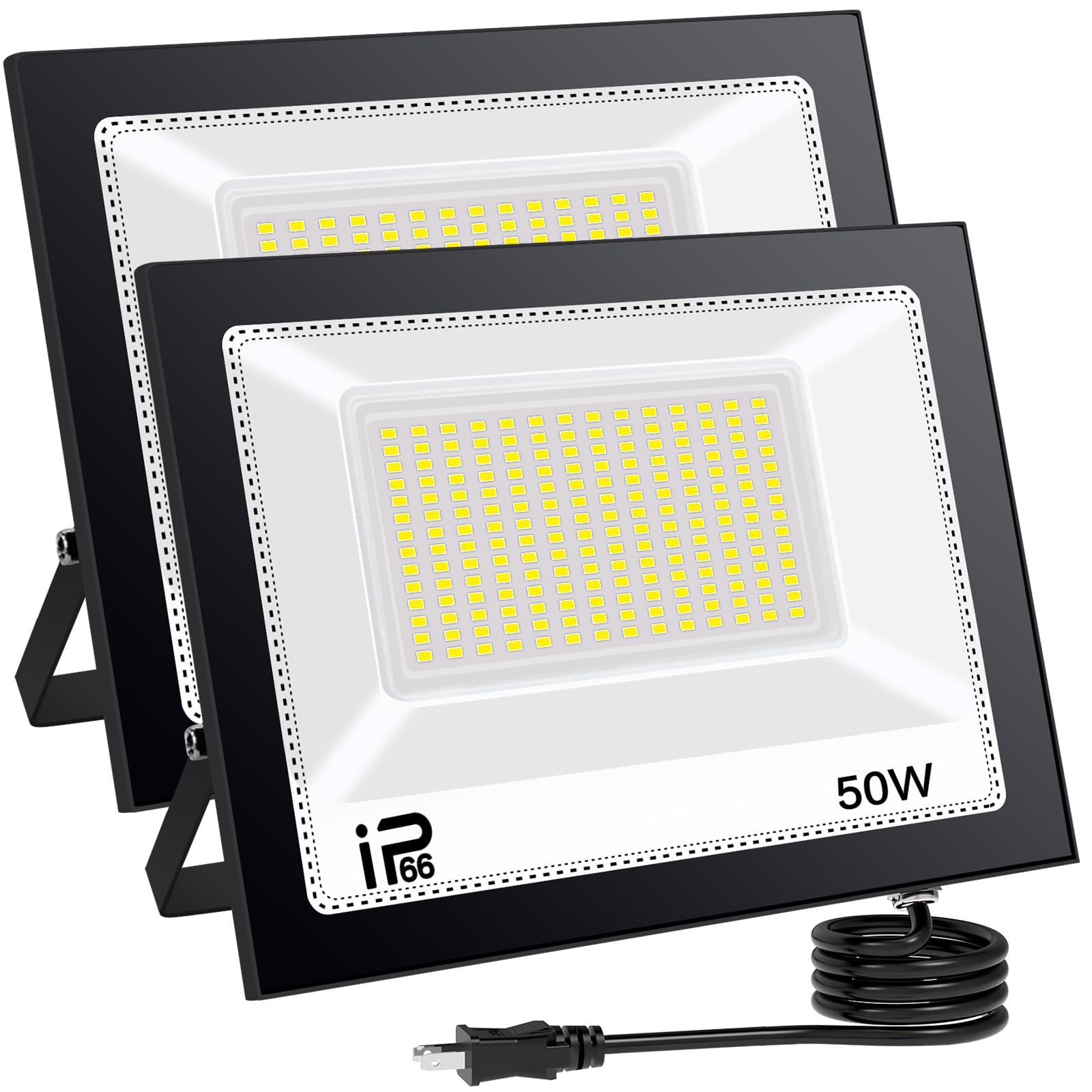 新品 TANKAO 投光器 led投光器 50w 2セット 投光器 屋外 100v