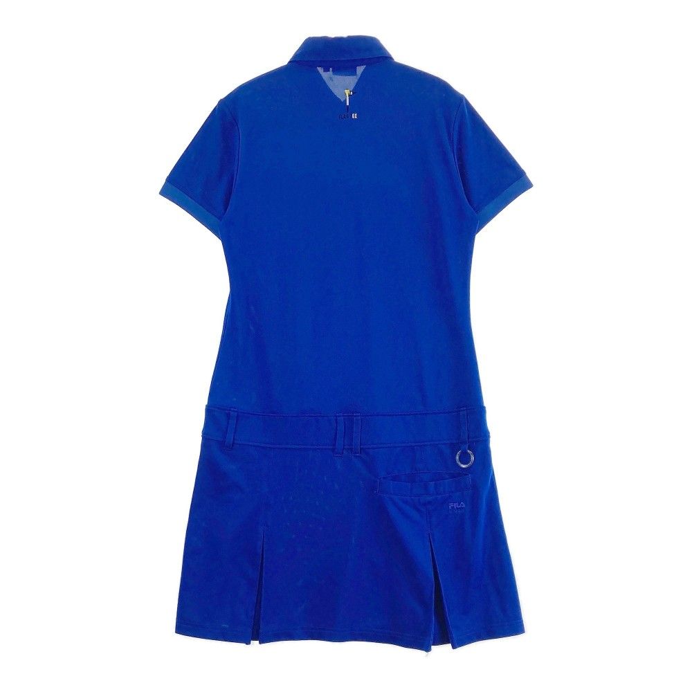 サイズ：M FILA GOLF フィラゴルフ 半袖ポロ ワンピース ブルー