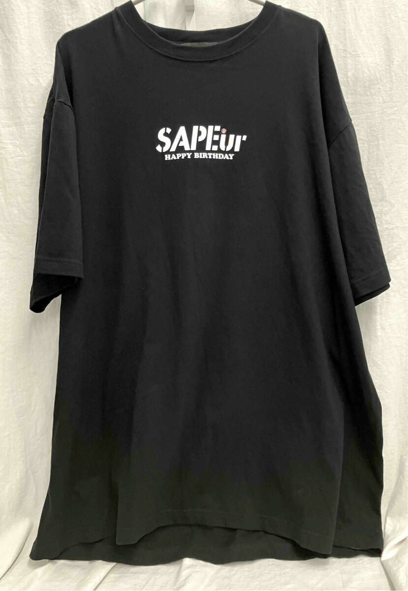 SAPEur HAPPY BIRTHDAY OCTBER TEE サプール ハッピーバースデー 9月 半袖 Tシャツ XXL 黒 ブラック