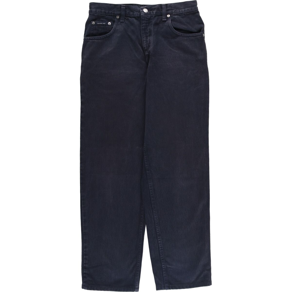 古着 カルバンクライン Calvin klein JEANS ブラックデニム ストレートデニムパンツ メンズw30相当|eaa584856