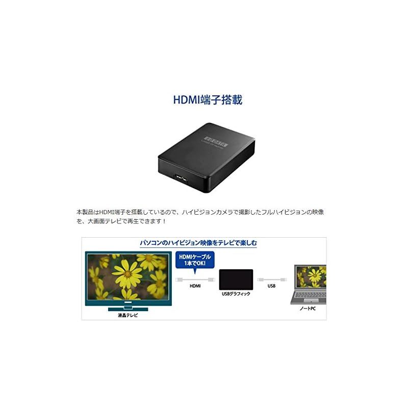 アイ オー データ マルチ画面 外付グラフィックアダプター USB 3.0|HDMI端子対応|WUXGA|フルHD 日本メーカー USB-RGB3|H