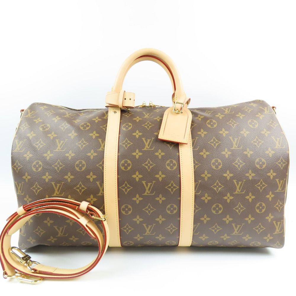 100889 LOUIS VUITTON ルイヴィトン 現行 キーポルバンドリエール50 RFID 旅行鞄 トラベル 2WAY ショルダーバッグ ボストンバッグ