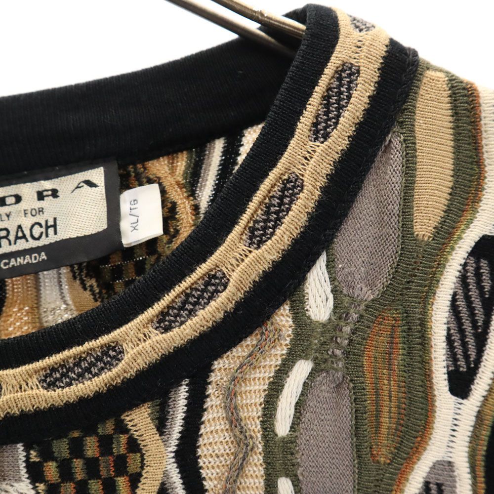 ツンドラ 90s カナダ製 オールド 長袖 3D ニット XL ベージュ 他