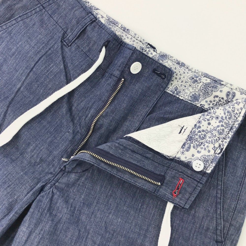 【美品】ジャックバニー　ハーフパンツ　4 デニム　紺×白　ゴルフ　ストレッチ 美品】ジャックバニー ハーフパンツ 4 デニム 紺×白 ゴルフ