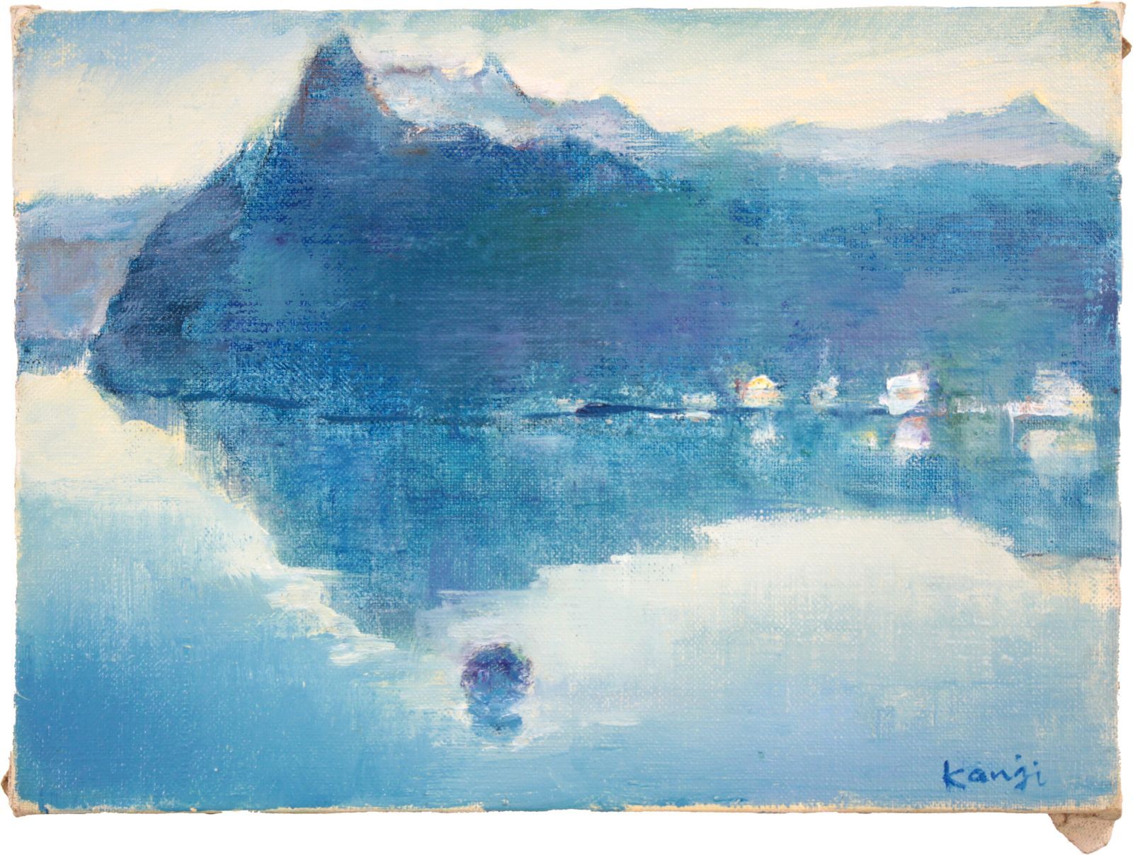 木下勘二 「摩周湖」 油絵・油彩画 絵画 - メルカリ