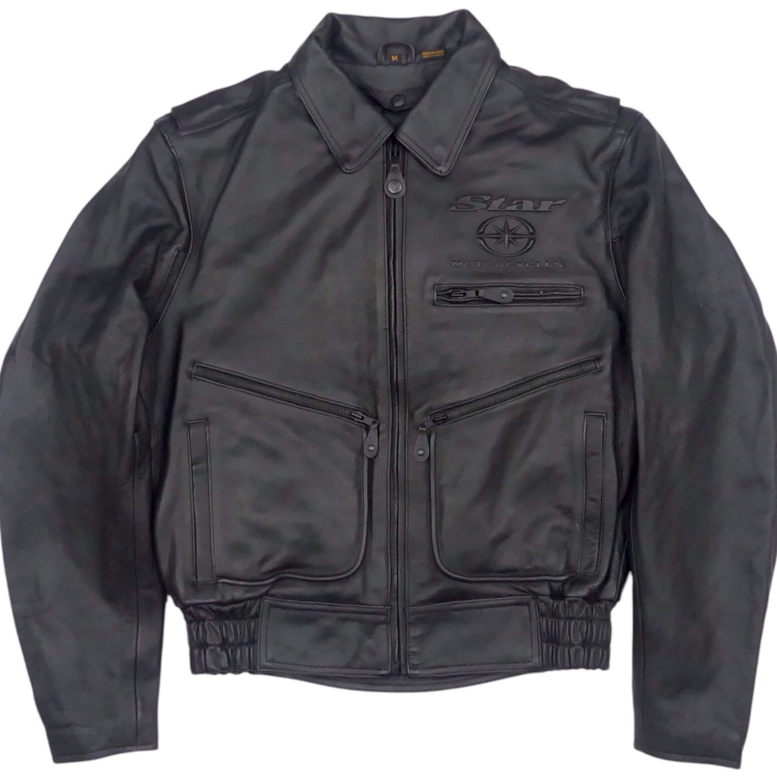 Liugoo Leathers 本革 シングルライダースジャケット メンズ