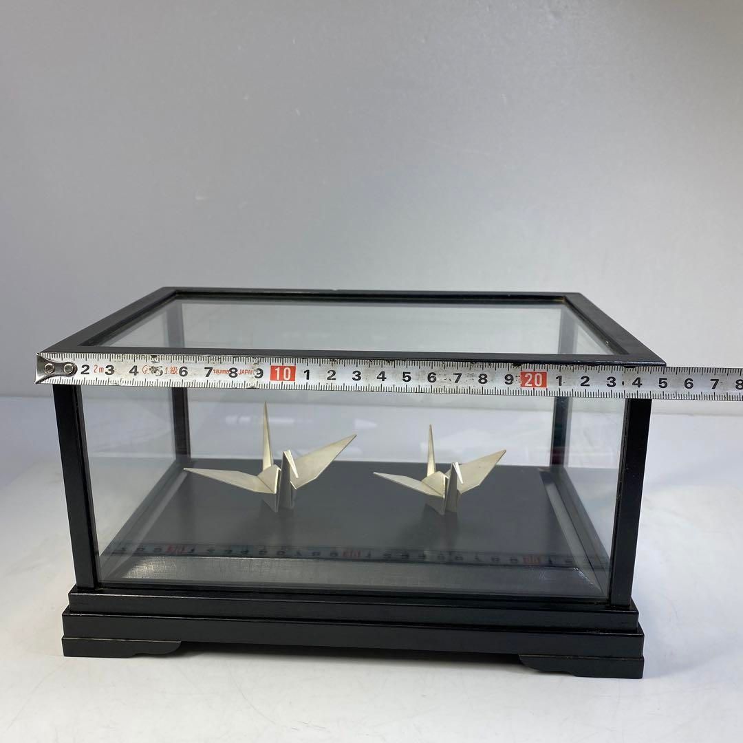 銀製 折鶴 置物 共箱 高さ5.6|4.3㎝ 折鶴 東な6-0811 UBS-PPNI_AC_ID