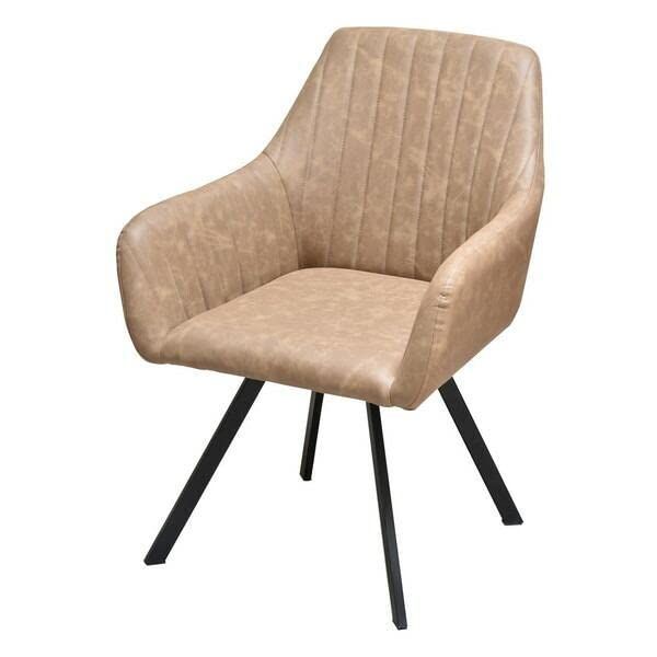 在庫 モダンクラブ回転チェアー カフェオレ