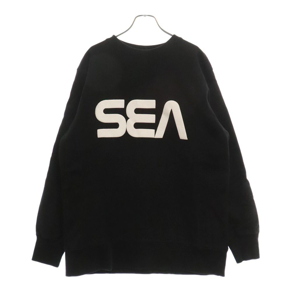 WIND AND SEA (ウィンダンシー) 20AW ロゴクルーネックスウェットトレーナー WDS-20A-TPS-07 ブラック