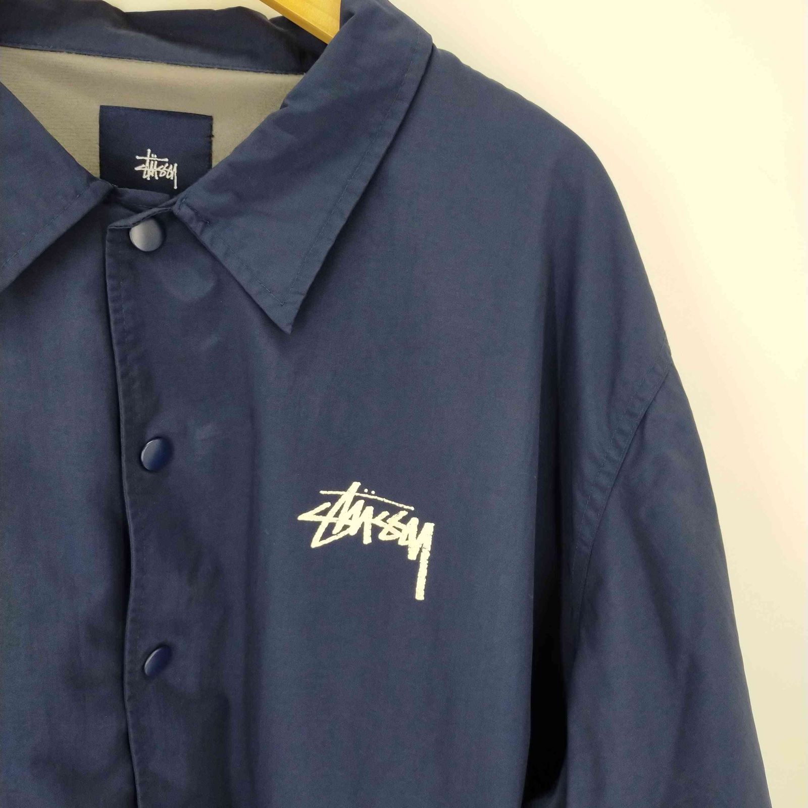 ⭐️即購入okOld STUSSY 紺タグ ドラゴンプリント ナイロン コーチジャケット