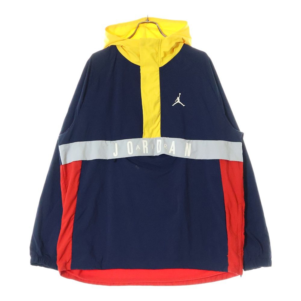 NIKE アノラック パーカー 90s NIKE アノラックパーカー ビッグロゴ ゴツナイキブルー系 M