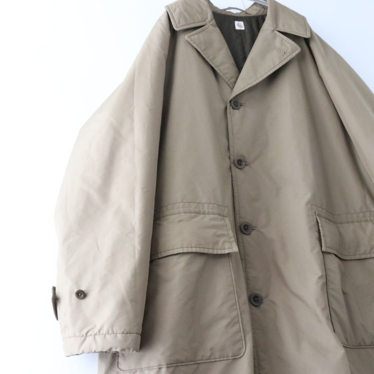 【中古B】KAPTAIN SUNSHINE キャプテンサンシャイン 38 M メンズ コート 19AW プリマロフト バルカラーコート KSSH9FC001 カーキ 中古B 古着