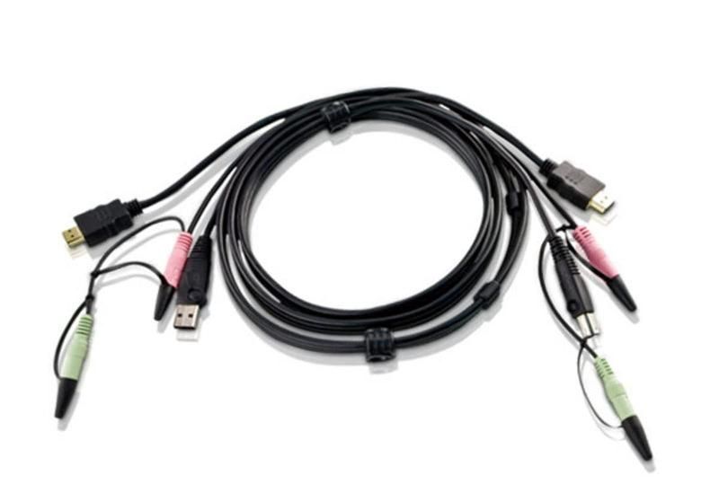 USB HDMI KVM ケーブル 2L-7D02UH