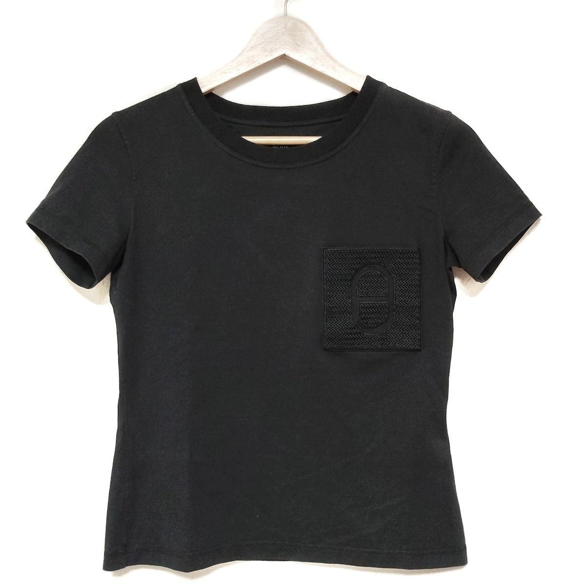 HERMES エルメス 半袖Tシャツ サイズ36 S レディース - 黒 クルーネック|シェーヌダンクル