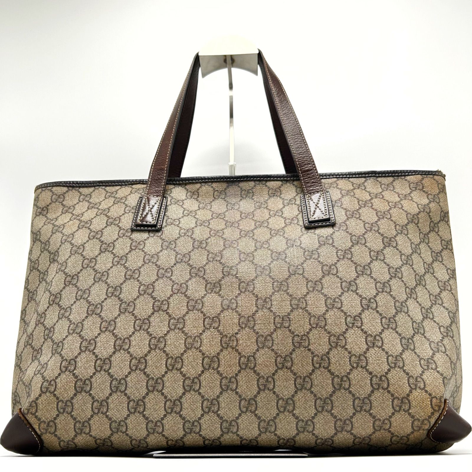 GUCCI グッチ トートバッグ ハンド GG スプリーム 柄 197953 PVC A4 