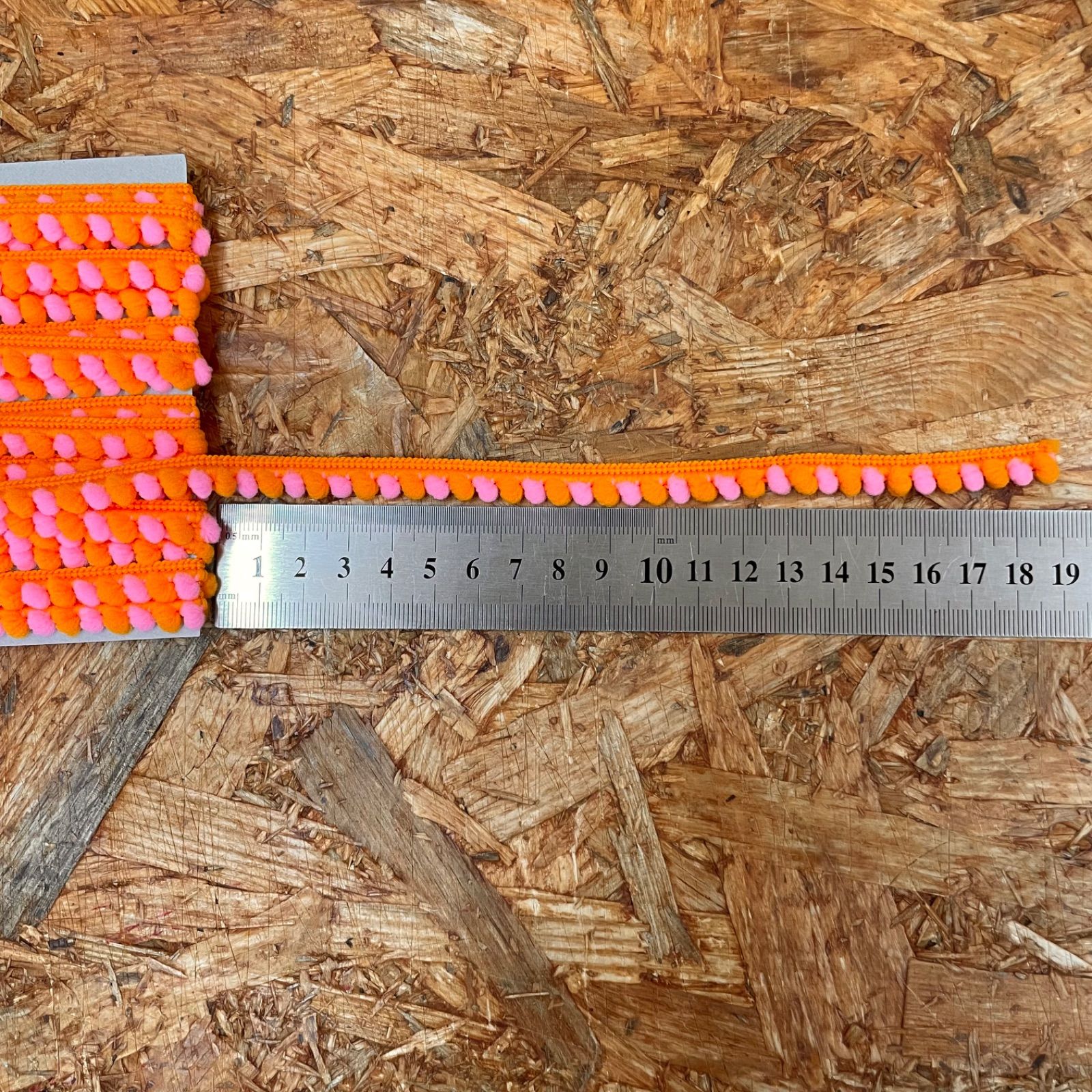 昭和レトロ ポンポンブレード 5m フリンジボール オレンジ ピンク