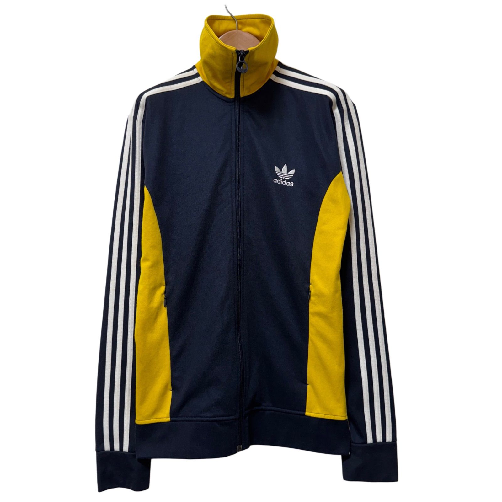 美品 adidas トラックジャケット ジャージ ネイビー アディダス 古着