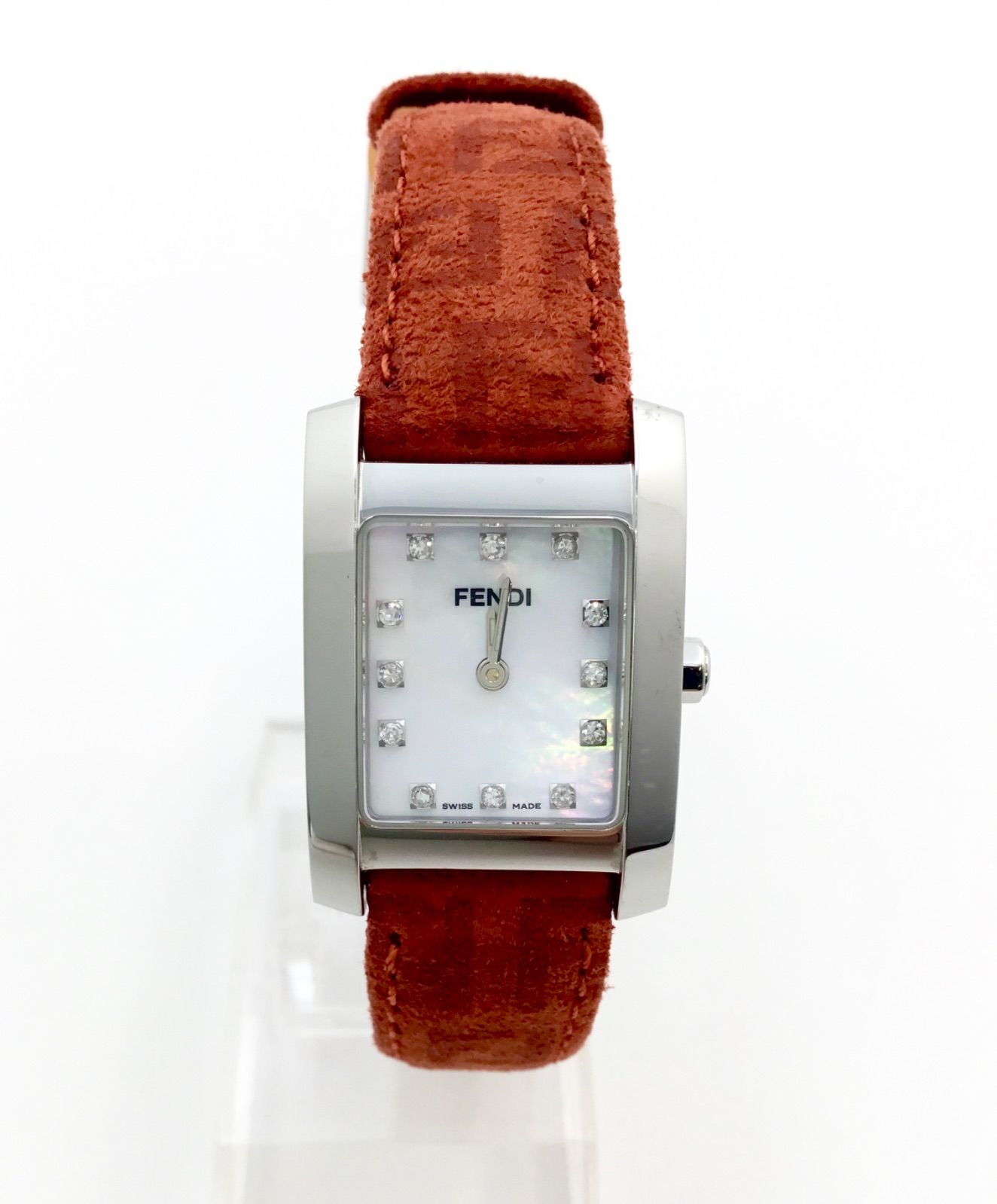 中古良品】フェンディ FENDI ズッカ柄 12P ダイヤ レディース