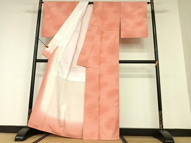 平和屋着物○本場染大島紬 霞文 たたき染め 正絹 逸品 AAAU8370zg 平和屋