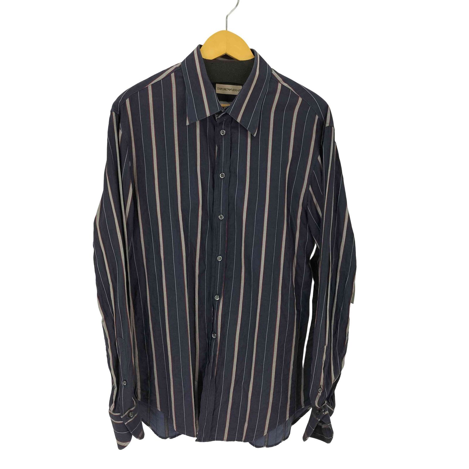 エンポリオアルマーニ EMPORIO ARMANI XL ストライプ柄 L/Sシャツ ロングスリーブシャツ オーバーサイズ マルチストライプ メンズ import：XL 