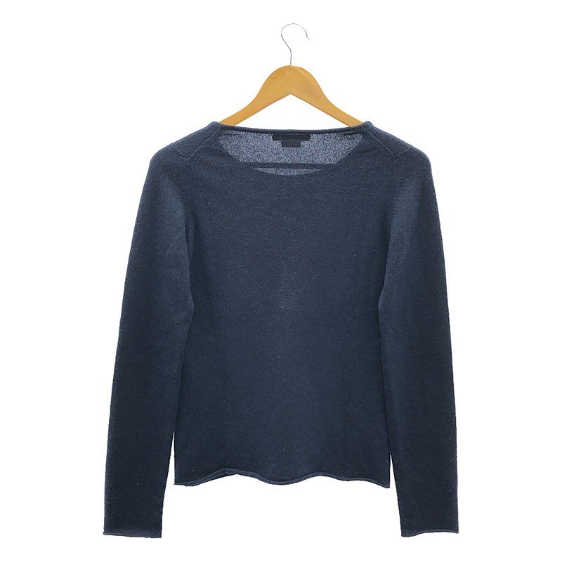 QUEENE and BELLE / クイーンアンドベル | カシミヤ ハンドメイド インターシャ プルオーバー ニット | F | ネイビー | レディース QUEENE and BELLE / クイーンアンドベル | カシミヤ