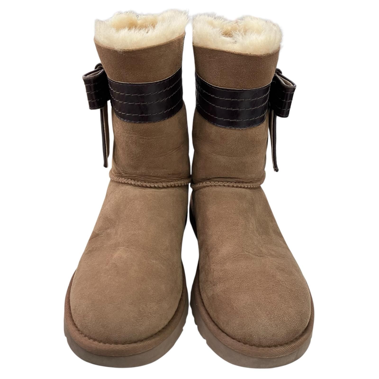 186001 UGG アグ ムートンブーツ 1003174 38 24 ベージュ