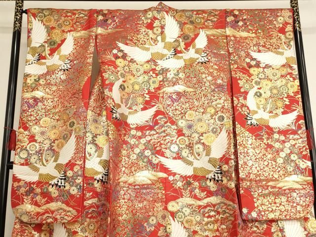 平和屋本店○色打掛 和装 婚礼 結婚式 花嫁 神社挙式 唐織 飛鶴花文