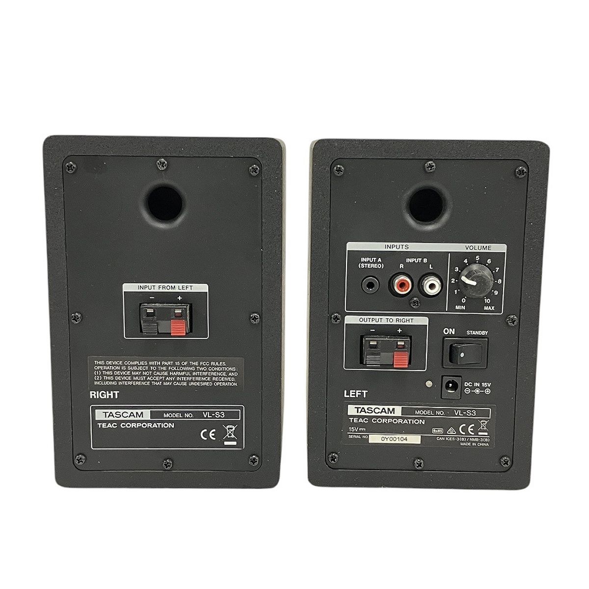 TASCAM VL-S3 デスクトップモニター スピーカー ペア 訳あり T9799428